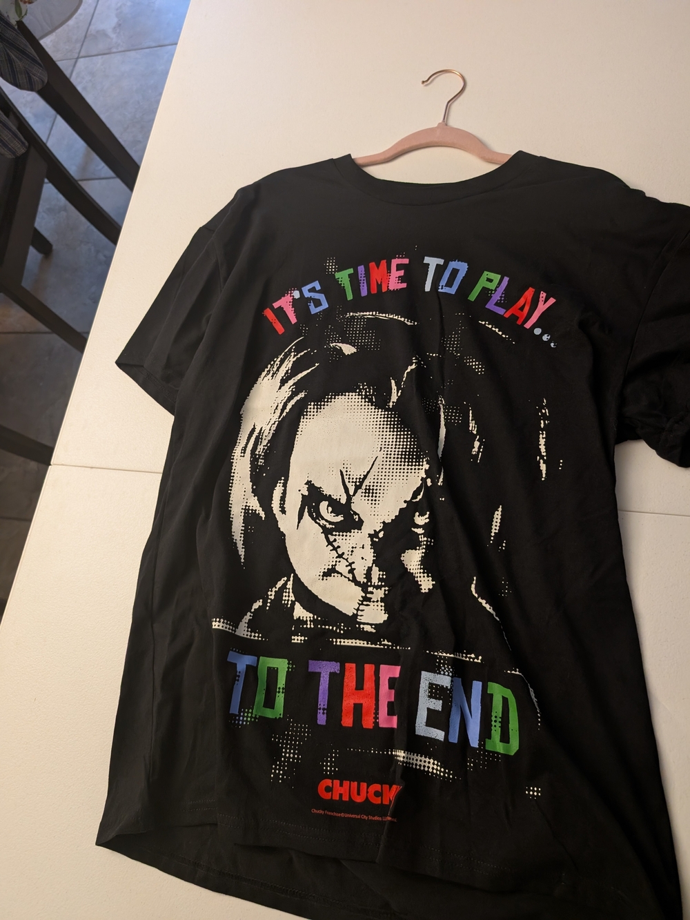 CHUCKY "It's Time to Play...To The End" Black Graphic Tee